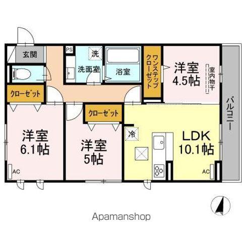 メゾン ド シュクレ(3LDK/1階)の間取り写真