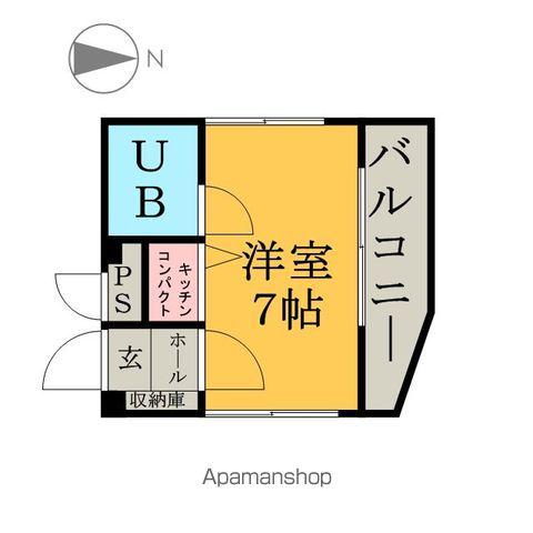 オーライフ川名第一ビル(1K/3階)の間取り写真