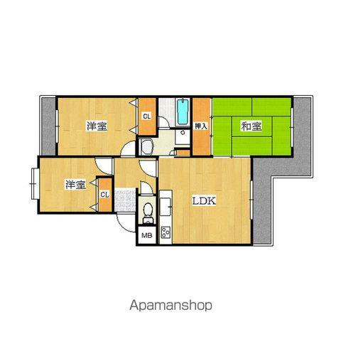 にゅーらいふ18(3LDK/2階)の間取り写真