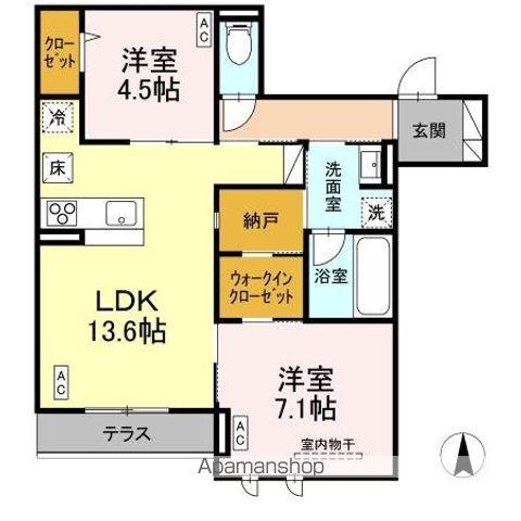 D-COMODO小金井貫井北町(2LDK/1階)の間取り写真