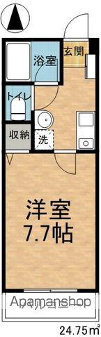 城東マンション(1K/1階)の間取り写真