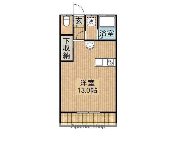 グランディール吉尾(ワンルーム/1階)の間取り写真