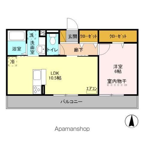 ガーデンヒルズ(1LDK/3階)の間取り写真