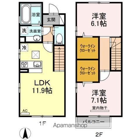 ソラーナ浜町(2LDK)の間取り写真