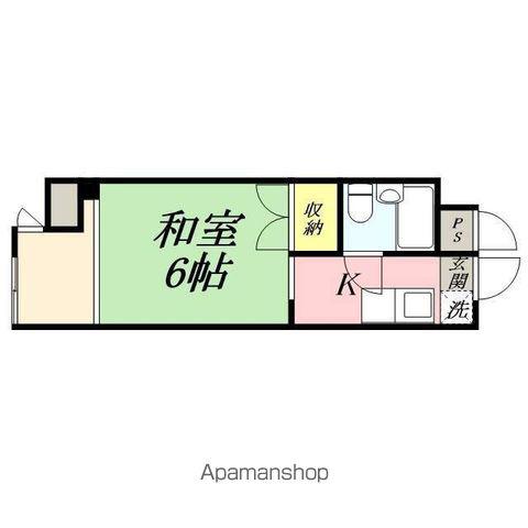 富田町共同ビル(1K/5階)の間取り写真