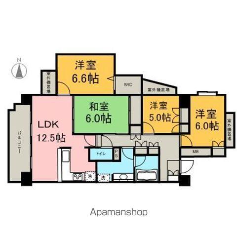 レジディア徳川(4LDK/2階)の間取り写真