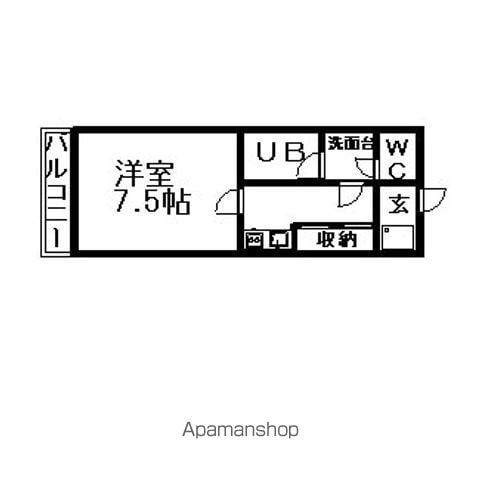 ラ・メゾンド・フローラ(1K/3階)の間取り写真