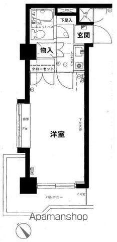 ライオンズマンション東神奈川(1K/6階)の間取り写真