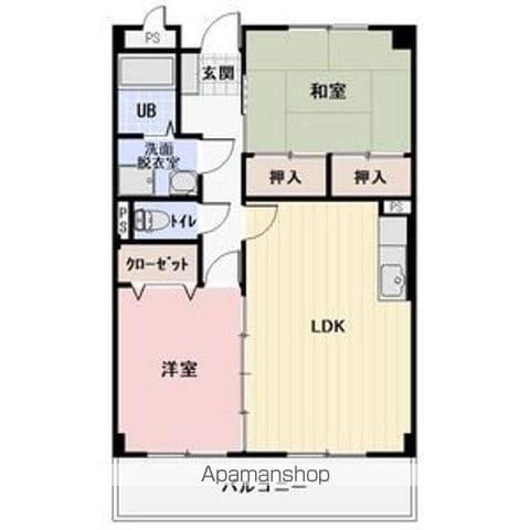 GREEN VILLA(2LDK/2階)の間取り写真