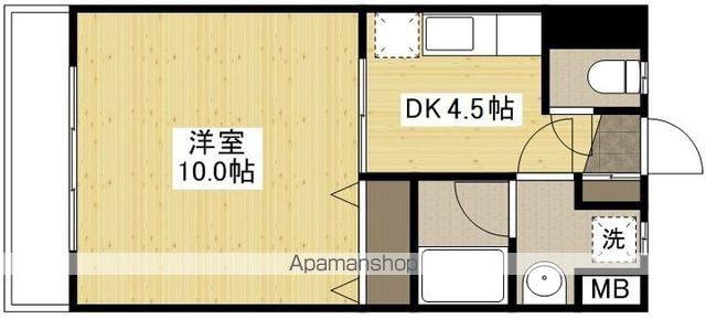 松尾ビル皆実(1DK/4階)の間取り写真