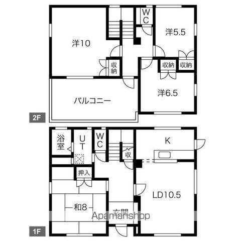 名古屋市東山線 上社駅 徒歩15分 2階建 築34年(4LDK)の間取り写真