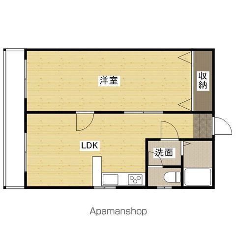 コーポ代(1LDK/2階)の間取り写真