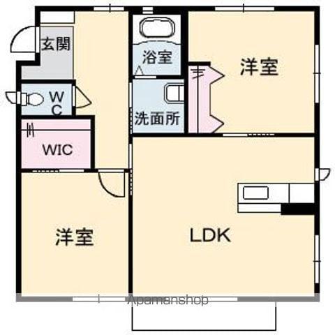 山陽本線 新南陽駅 徒歩20分 1階建 築20年(2LDK)の間取り写真