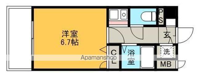 ライオンズマンション薬院第6(1K/4階)の間取り写真