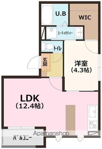 ウエストビュー・コート(1LDK/2階)の間取り写真