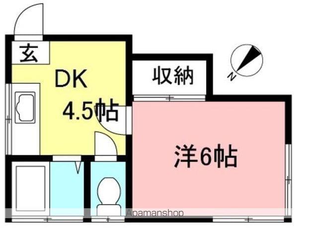 コーポ金子(1K/2階)の間取り写真