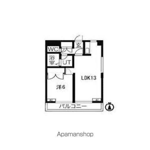 リバティハイツ(1LDK/4階)の間取り写真