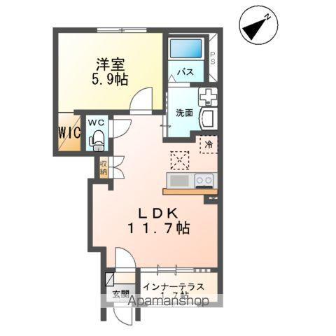 キルシュトラーセ(1LDK/1階)の間取り写真