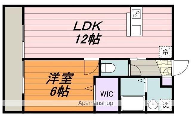 MERIDIAN松戸(1LDK/1階)の間取り写真