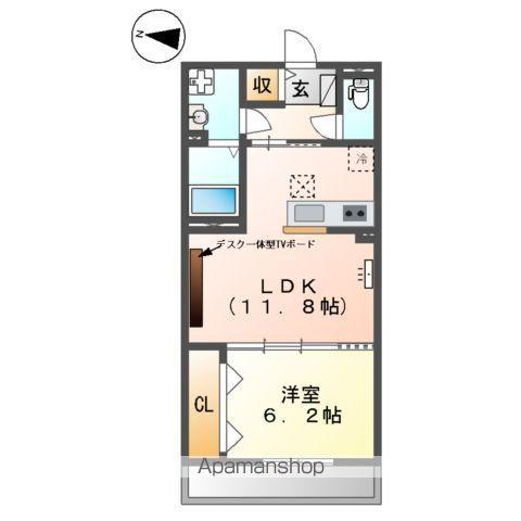 東武鉄道野田線 藤の牛島駅 徒歩2分 3階建 新築(1LDK/1階)の間取り写真