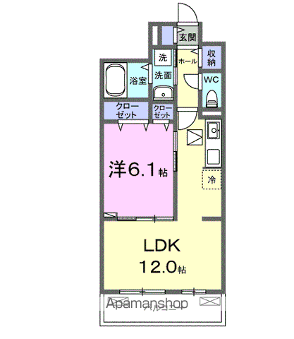 エメラ ファミーユ(1LDK/1階)の間取り写真