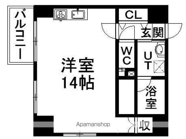 LEE北3条(1K/3階)の間取り写真