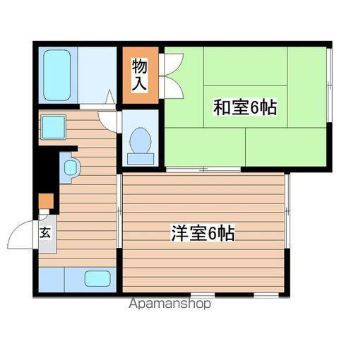 エクセレント南吉成参番館(2K/1階)の間取り写真