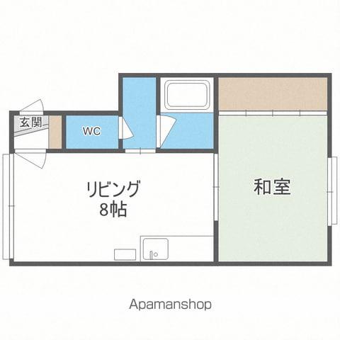 ハイツ川上(1LDK/2階)の間取り写真