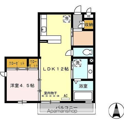 コピス神領(1LDK/3階)の間取り写真