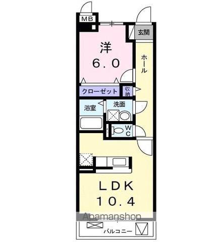 ロイヤル・レジデンス壱番館(1LDK/1階)の間取り写真