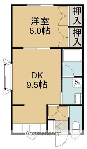 ハイツユウ(1DK/1階)の間取り写真