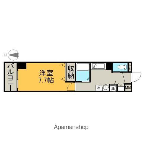 グランツ丸の内(1K/3階)の間取り写真