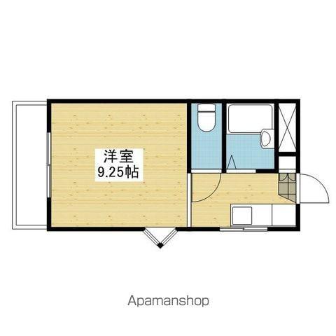 エステイトハイツ(ワンルーム/2階)の間取り写真