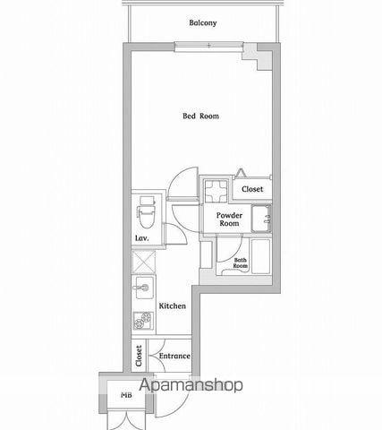 N-STAGE下総中山(1K/4階)の間取り写真