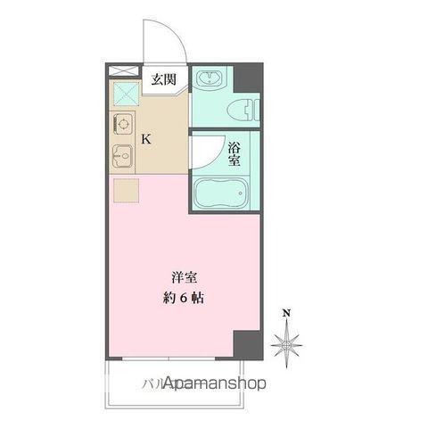 ビオスヴィラ都立大学(ワンルーム/3階)の間取り写真