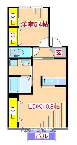 杏花ハウス(1LDK/1階)の間取り写真