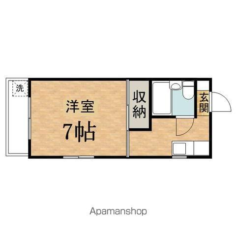 コーポ新生(1K/2階)の間取り写真