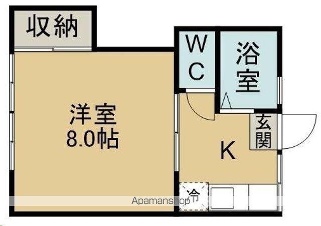 宮城アパートA(1K/2階)の間取り写真