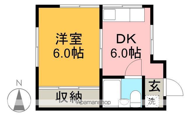 SUNNY FLAT M(1DK/2階)の間取り写真