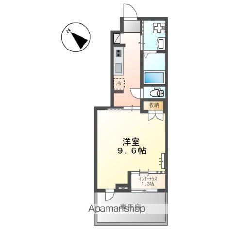 N ANCHORAGE(1K/1階)の間取り写真