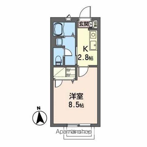 シャーメゾン・ルーチェ(1K/2階)の間取り写真