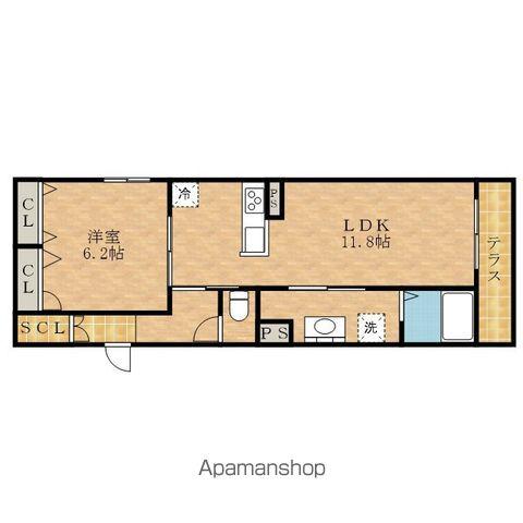 GRACE(1LDK/1階)の間取り写真