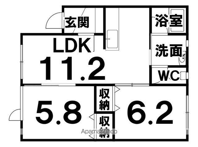 メゾンセレスト(2LDK/2階)の間取り写真