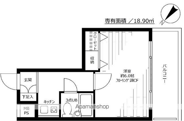 レクセル新子安(1K/3階)の間取り写真