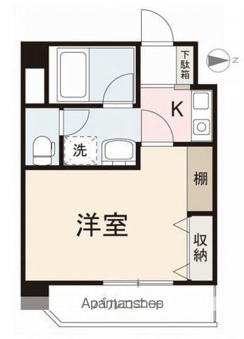 松本ビル(1K/2階)の間取り写真
