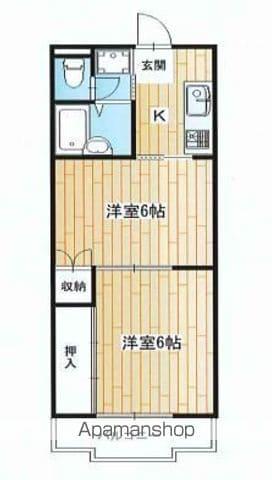 大泉昭和ビル(2DK/2階)の間取り写真