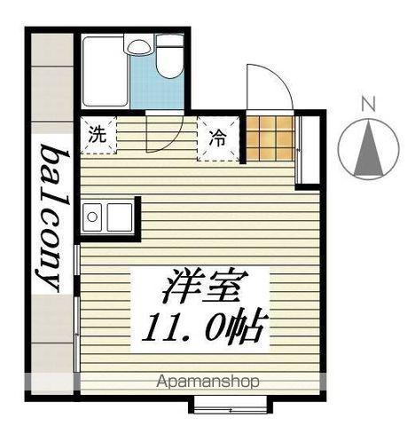 メゾンドアルドゥール(ワンルーム/8階)の間取り写真