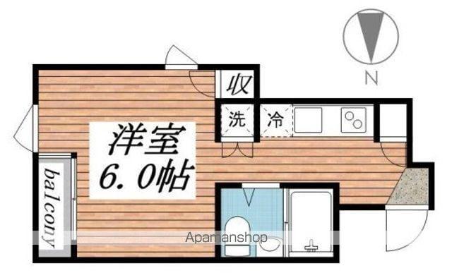 リバーサイド八丁堀(1K/5階)の間取り写真