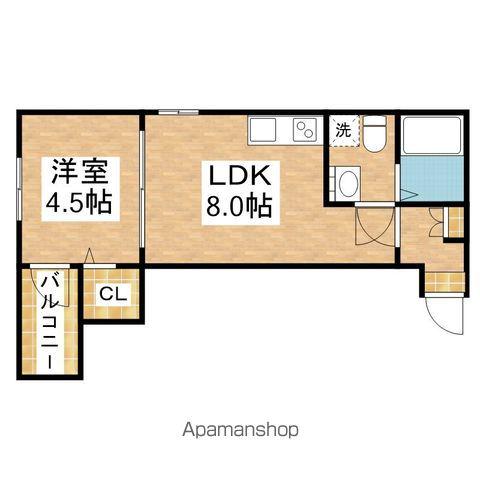 ソリッド春岡(1LDK/3階)の間取り写真