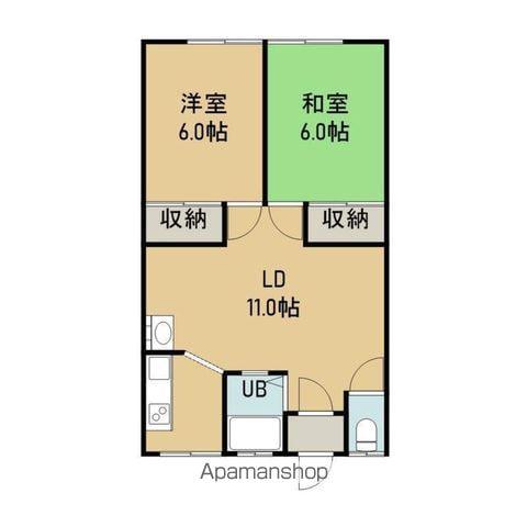 みやびアパート(2LDK/2階)の間取り写真